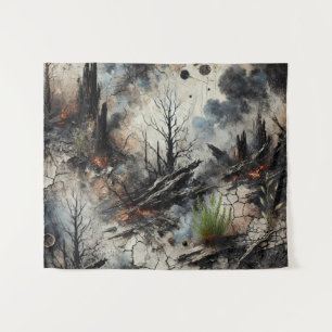 Dark Post-Apocalyptic Wall Tapestry