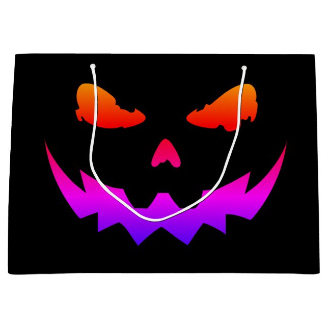 Dark Pumpkin Glow Large Gift Bag (Front)