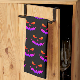 Dark Pumpkin Glow Tea Towel