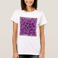 Dark purple abstract flower pattern