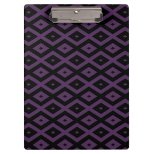 Dark purple and black diamond pattern clipboard