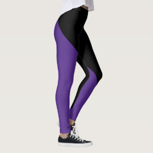 Dark Purple and Black Leggings
