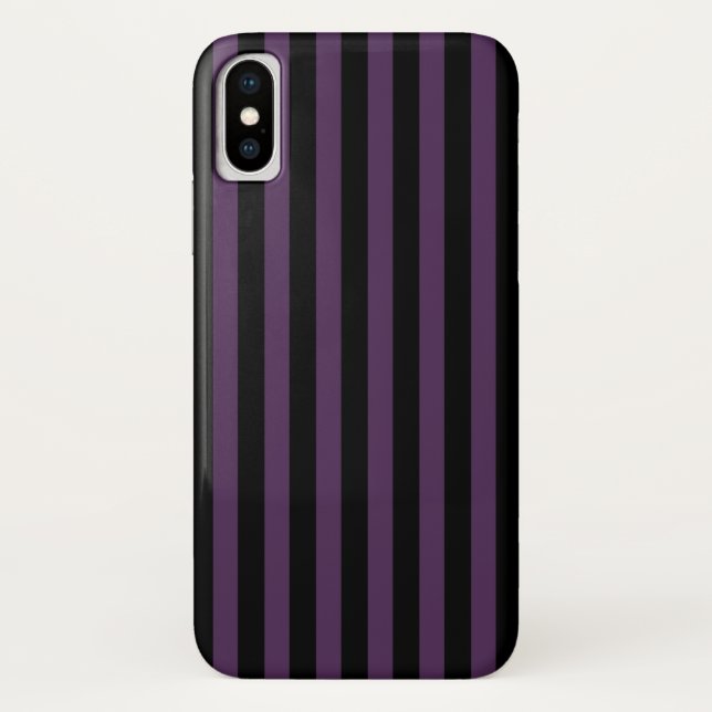 Dark purple and black stripes Case-Mate iPhone case (Back)