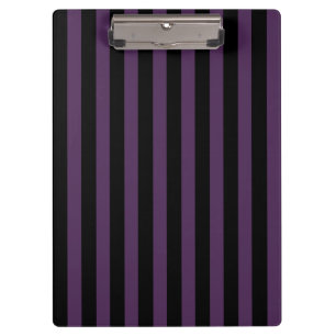 Dark purple and black stripes clipboard