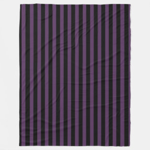 Dark purple and black stripes fleece blanket