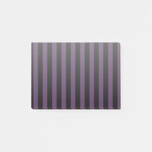 Dark purple and black stripes post-it notes