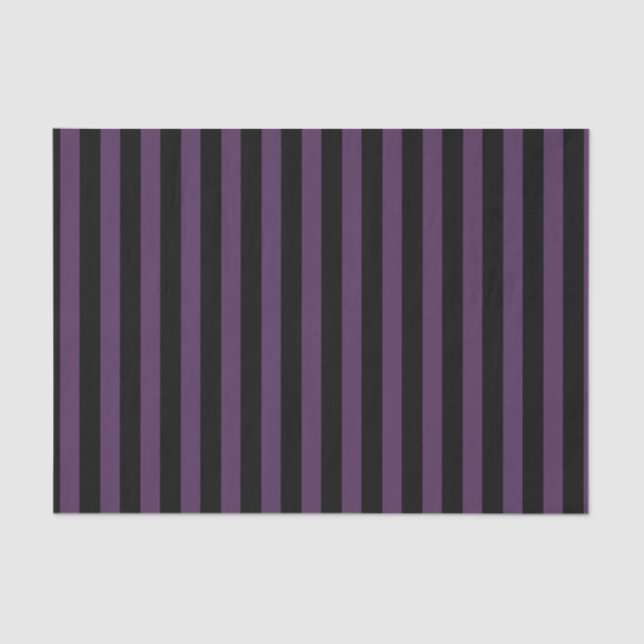 Dark purple and black stripes tissue paper (Front)