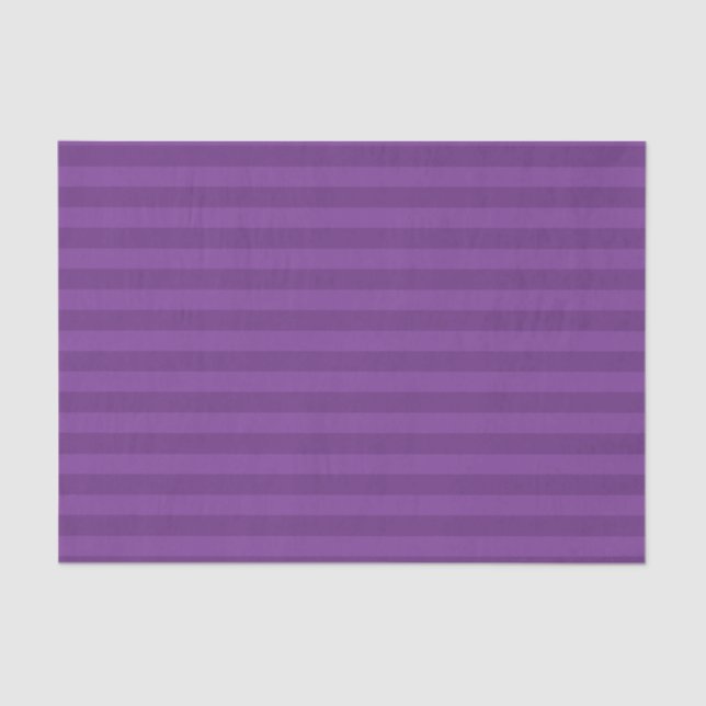 Dark Purple and Light Purple Stripes Tissue Paper (Front)