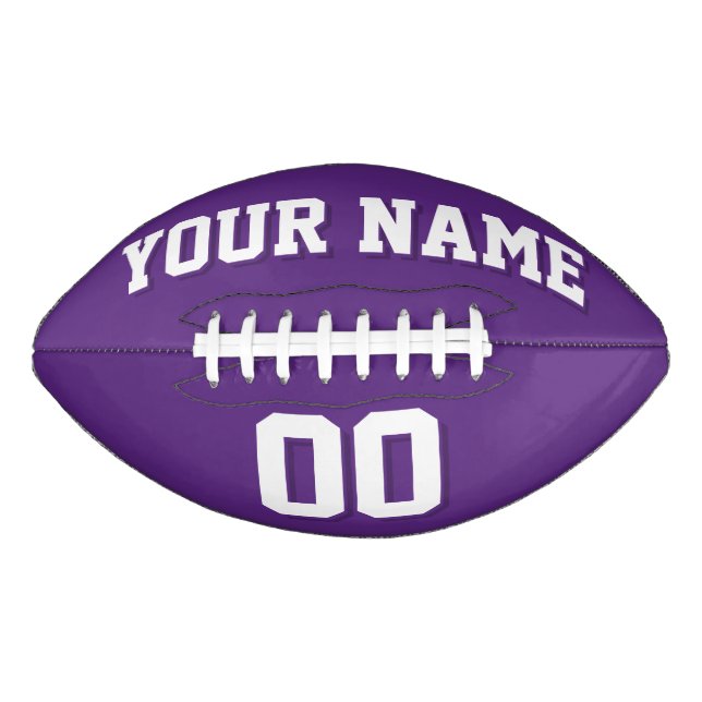 DARK PURPLE AND WHITE Custom Football American Football (Front)