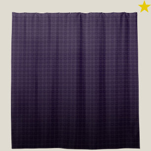 Dark Purple Bath Set Check Pattern Black Gradient Shower Curtain