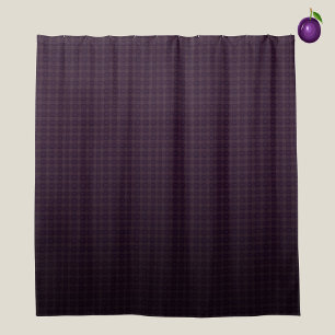 Dark Purple Bath Set Check Pattern Plum Gradient Shower Curtain