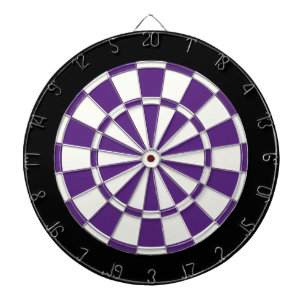 Dark Purple Black And White Dartboard