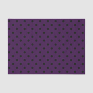 Dark Purple & Black Polka Dots Tissue Paper