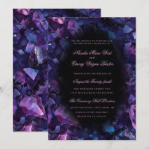 Dark Purple Boho Witch Crystals Black Wedding