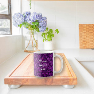 Dark Purple Brocade (Multi Pattern) Coffee Mug