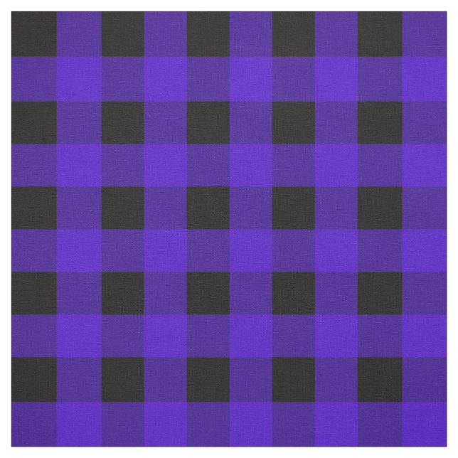 Dark Purple Buffalo Plaid Fabric (Swatch)