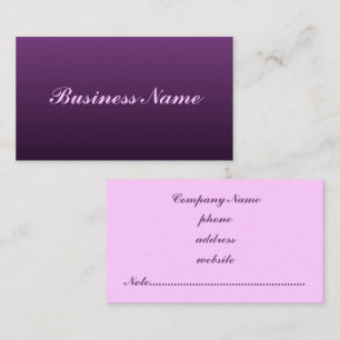 Dark Purple Business Card