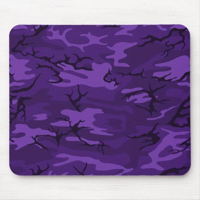 Dark Purple Camo Mouse Mat (Front)