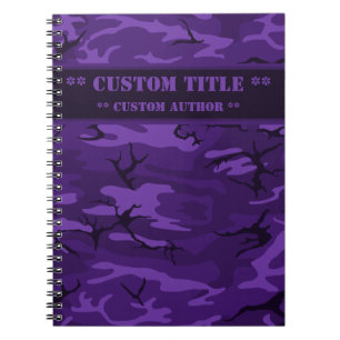 Dark Purple Camo Notebook w/ Title/Author Block