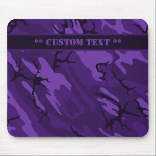 Dark Purple Camo w/ Custom Title Mouse Mat