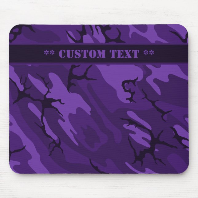 Dark Purple Camo w/ Custom Title Mouse Mat (Front)