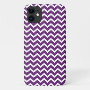 Dark Purple Chevrons Pattern iPhone 11 Case