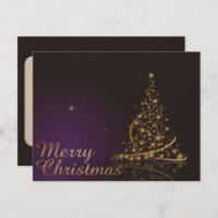 Dark purple Christmas motive with golden Christmas
