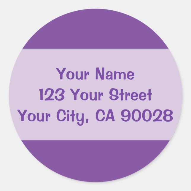 dark purple classic round sticker (Front)