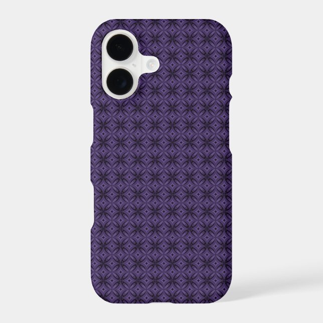 Dark Purple Colored Retro Pattern (Back)