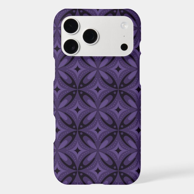 Dark Purple Colored Retro Pattern (Back)