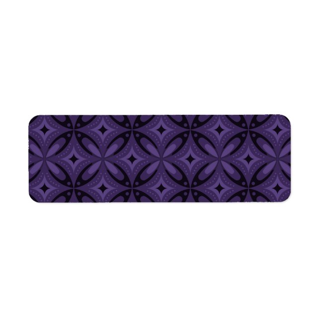 Dark Purple Coloured Retro Pattern (Front)