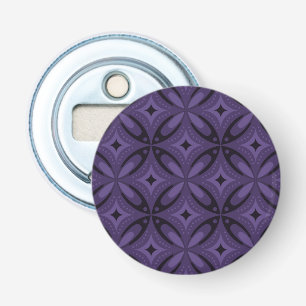 Dark Purple Coloured Retro Pattern Bottle Opener