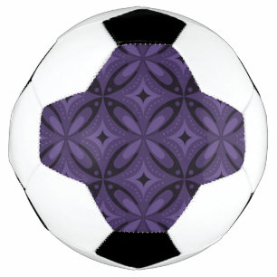 Dark Purple Coloured Retro Pattern Football