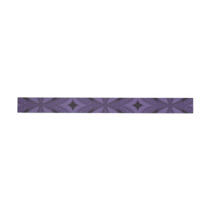 Dark Purple Coloured Retro Pattern Wrap Around Label