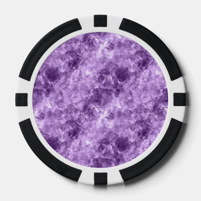 Dark Purple Crumpled Texture Poker Chips (Front)