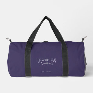 Dark Purple Custom Name "Ballet Everyday" Duffle Bag