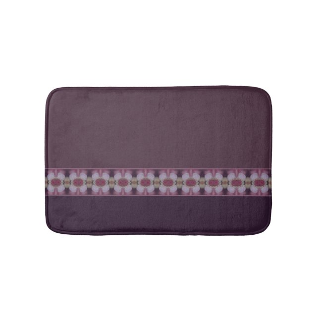 Dark Purple Designer Bath Mat (Front)