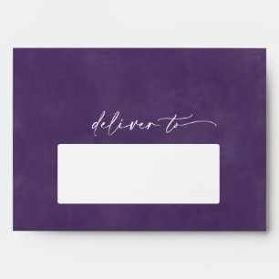 Dark Purple Eggplant Wedding Envelopes
