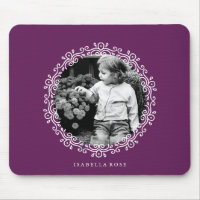 Dark Purple Fancy Swirls Photo Frame