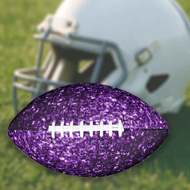 Dark purple faux glitter sparkles bling american football (Creator Uploaded)