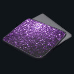 Dark Purple faux shiny glitter sparkles Laptop Sleeve<br><div class="desc">Beautiful girly glamorous purple shiny glitters sparkles. 
Photo of purple sparkles not actual glitter!</div>