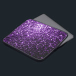 Dark Purple faux shiny glitter sparkles Laptop Sleeve<br><div class="desc">Beautiful girly glamorous purple shiny glitters sparkles. 
Photo of purple sparkles not actual glitter!</div>