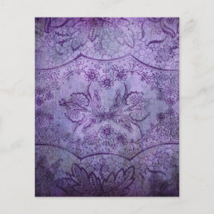 Dark Purple Floral Scrapbook Paper