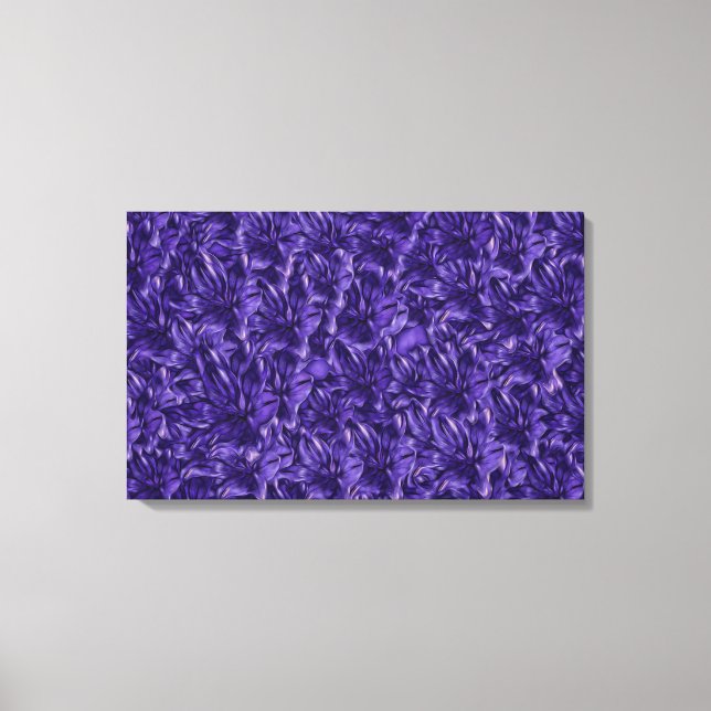 Dark Purple Flowers on Flowers Canvas Print (Front)
