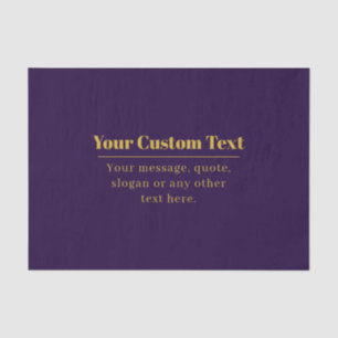 Dark Purple & Gold Business Name or Greeting  Tissue Paper
