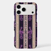 Dark Purple Gothic Damask Phone Case