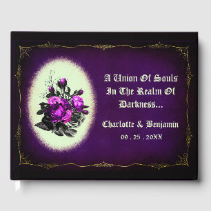 Dark Purple Gothic Wedding  Guest Book