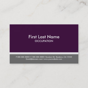 Dark purple grey stripe custom business cards