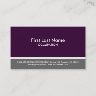 Dark purple grey stripe custom business cards
