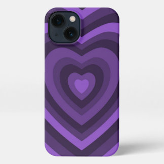 Dark Purple Hearts Phone Case